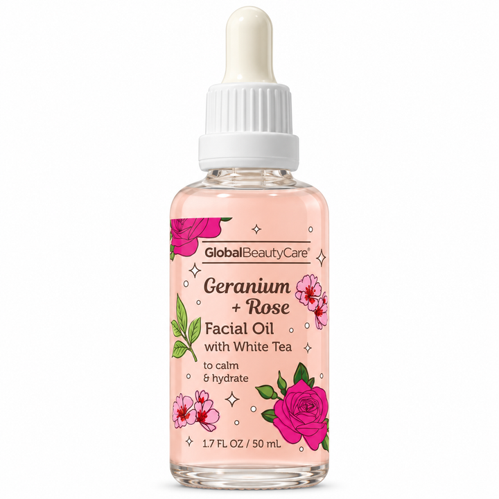 Aceite Facial Geranium + Rose con Té Blanco - Global Beauty Care ???